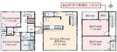間取り図　ファミリーに人気の4LDK♪全居室に収納を完備◎京急本線「金沢文庫駅」平坦徒歩１１分。
教育施設も整っております。お使いやすい間取りになっております。お気軽にお問い合わせください。