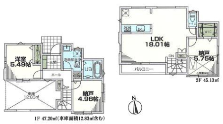 間取り図　JR横須賀線「保土ヶ谷」駅ほぼ平坦徒歩１２分。閑静な住宅街にただいま建築中です。お気軽にお問い合わせください。