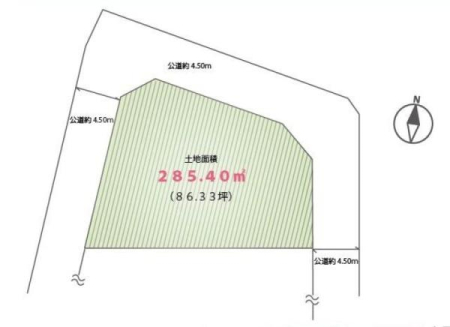 �_�ސ쌧���l�s����쓇���̓y�n�̊Ԏ��}