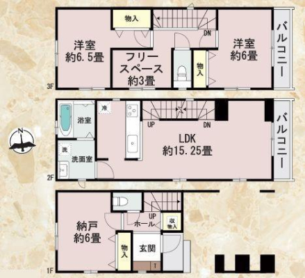 神奈川県川崎市川崎区藤崎1丁目の新築一戸建ての間取り