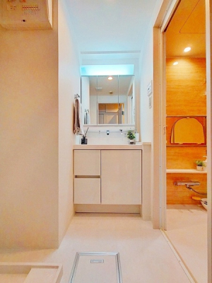洗面台・洗面所　シンプルなお部屋ですが、こちらも収納はしっかり確保しています！
